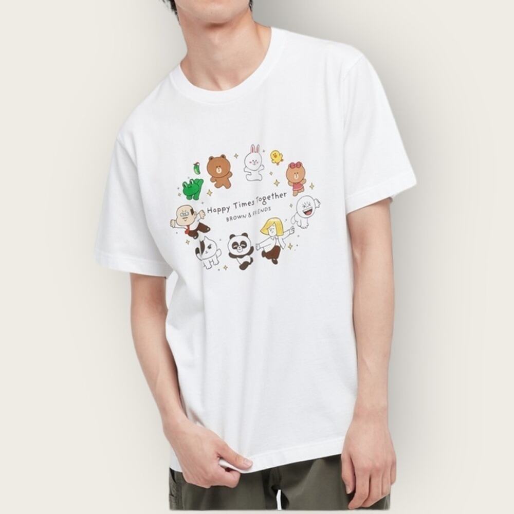 EUC | Uniqlo UT | Line Friends Graphic Tee | White | XXL